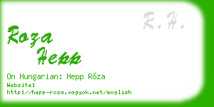 roza hepp business card