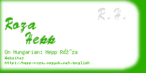 roza hepp business card